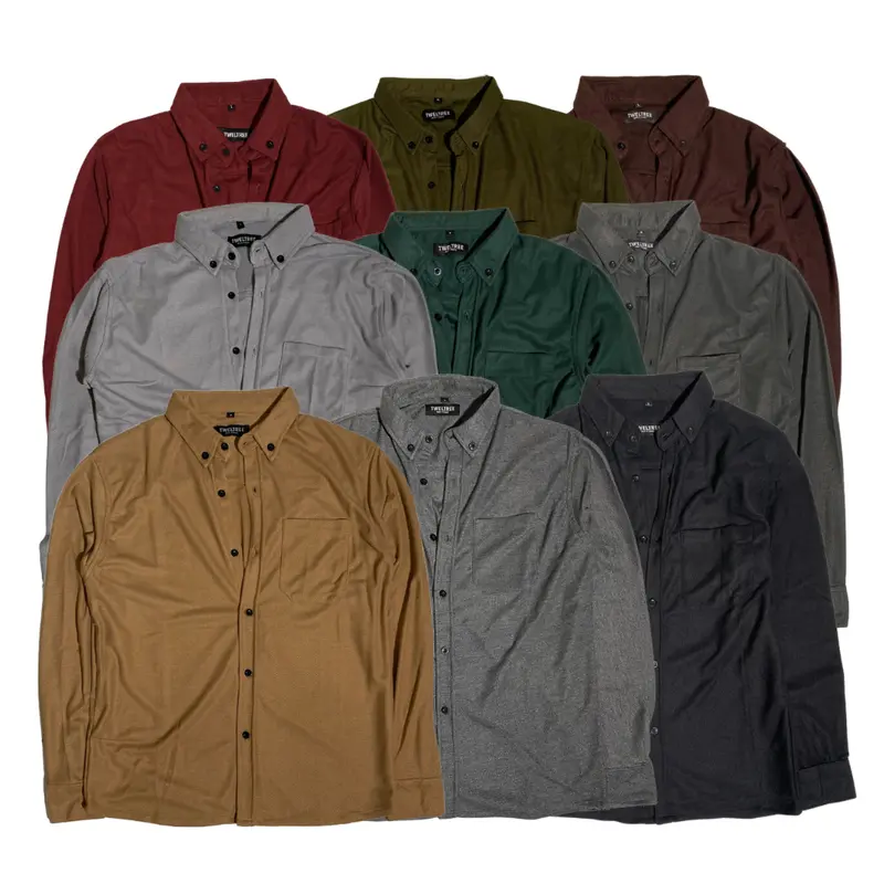 BIGSALE Tweltree Kemeja Kasual Pria Lengan Panjang Katun Pique Premium Casual Fit Tebal  Baju  Hitam Dewasa Murah Distro 0