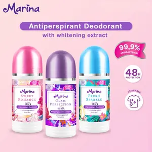 Marina Deodorant Antiperspirant With Whitening Extract 50ML Marina Deodorant Bau Ketiak Deodorant Roll