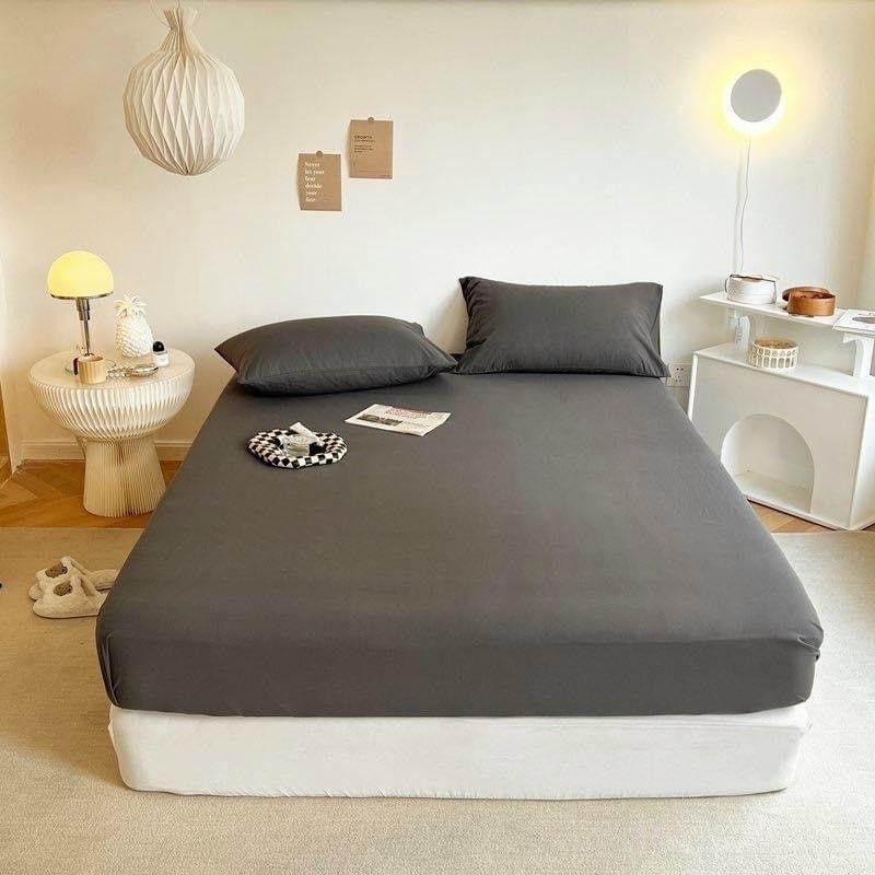 Ga gối cotton tici siêu mát tinh tế 1 ga giường 2 vỏ gối 50x70cm vải mềm mịn