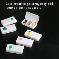 Gambar 【Apligod】Mini Portable Pill Box Fashion Three Grid Cartoon Week Pill Box COD - Green-leaf dari Apligod Kota Bekasi 4 Tokopedia