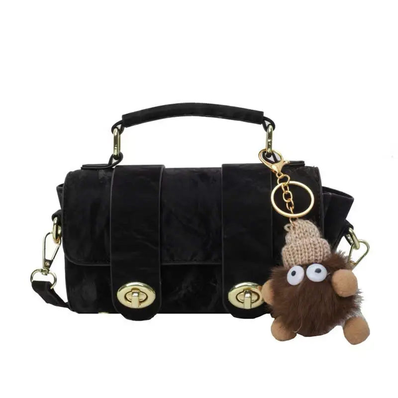 Túi đeo chéo thời trang chất nhung đi chơi dự tiệc size 20 tặng kèm móc gấu - TDC321  dáng đẹp Bag Nữ Da tui xach