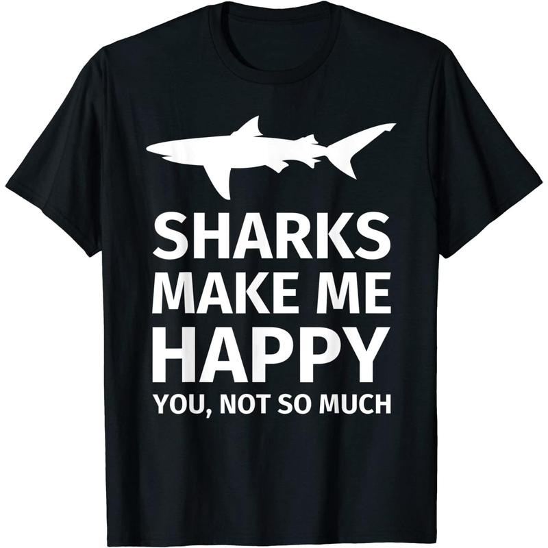 Shark Gifts For Shark Lovers - Funny Sharks Happy T-Shirt Shark Gifts For Shark Lovers - Funny Sharks Happy T-Shirt