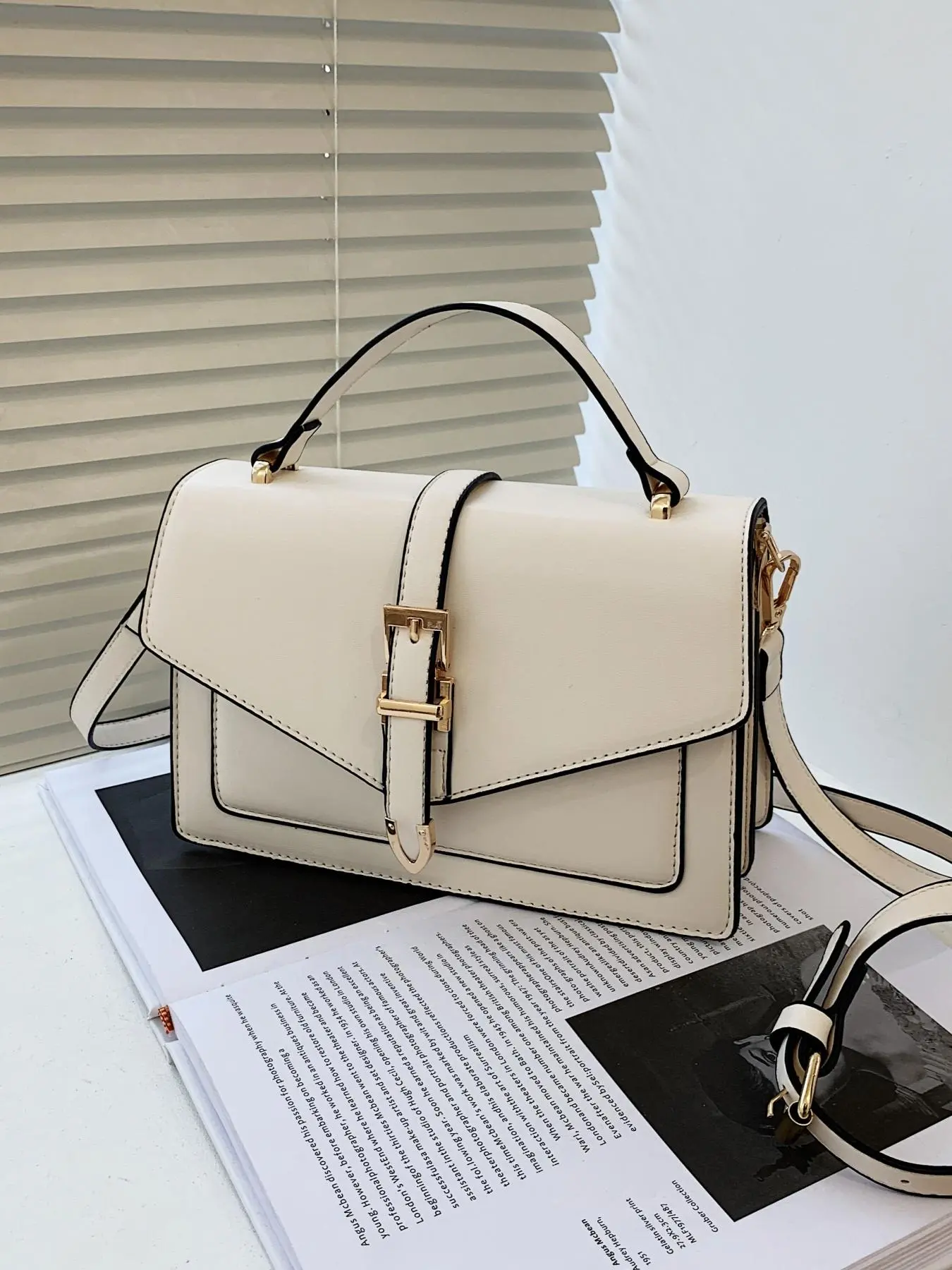 Women's Fashionable Solid Color Shoulder Bag, Casual PU Leather Crossbody Bag for Daily Used, Trendy Versatile High-quality Daily Commuting Bag