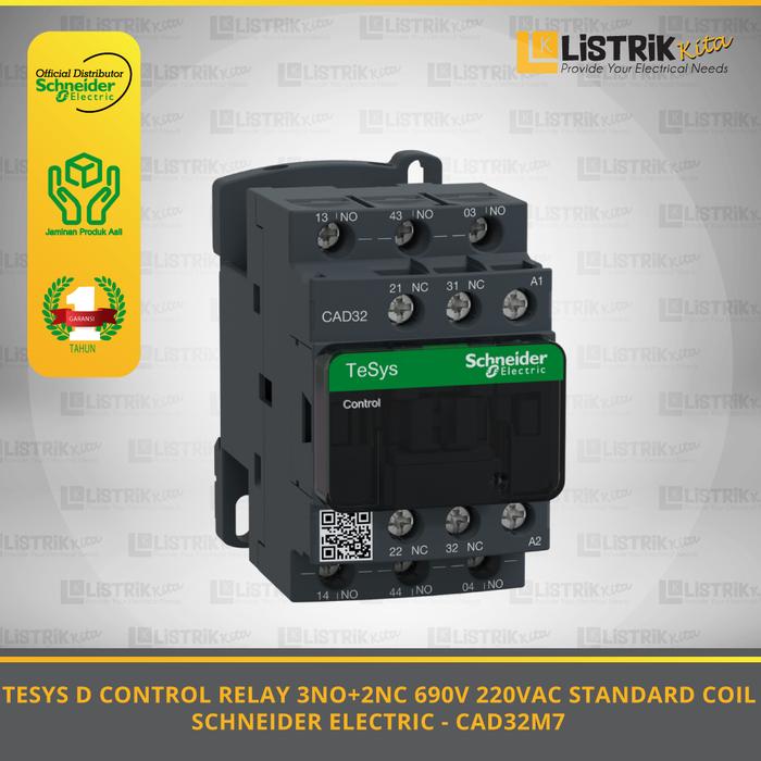Gambar SCHNEIDER AUXILIARY CONTACTOR - CAD32M7 dari listrikkitaofficial Kota Administrasi Jakarta Timur Tokopedia