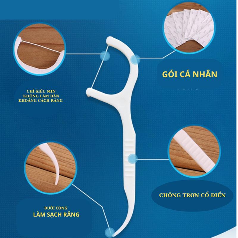 Product Introduction of Combo 12 Hộp Tăm Chỉ, Mỗi Hộp 50 Chiếc Tăm Chỉ Nha Khoa Vệ Sinh Răng Miệng Tiệt Trùng Cao Cấp Gia Dụng One Top 12
