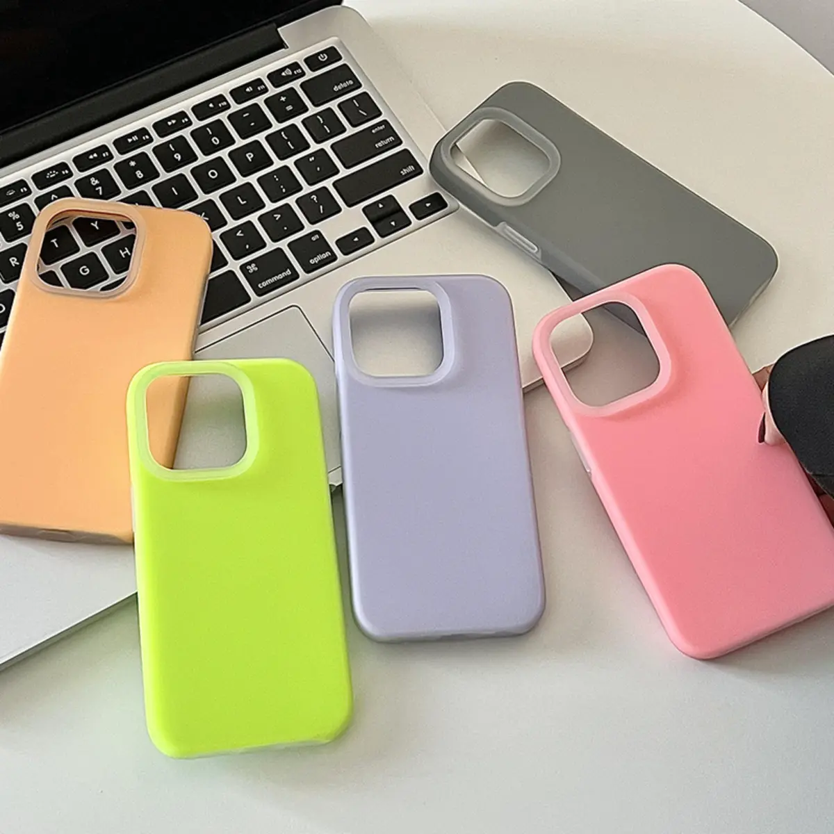 Ốp Điện Thoại Silicon, Phong Cách INS Mới, Thích Hợp Cho Iphone 16, 15, 14, Pro Max, 13, 12, Pro Max, 16Promax Và 12, Bao Gồm Tất Cả, Chống Sốc, Ốp Lưng Mềm Màu Pastel Bảo Vệ, Ốp Lưng