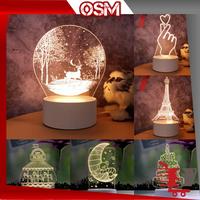 Gambar OSM - L966 Lampu Hias 3D / Lampu Hias Akrilik Transparan / Lampu LED 3D Dekorasi Rumah / Lampu Tidur Plastik Set dari Online.Shopping.Mall Kab. Tangerang 1 Tokopedia