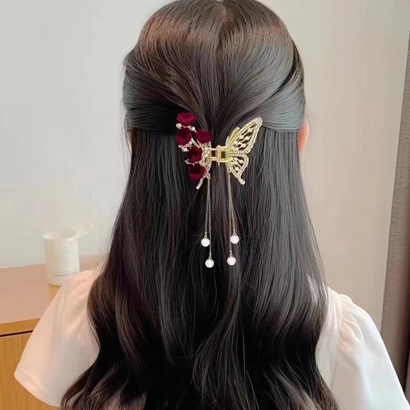 Kẹp Tóc Hình Bướm, Phong Cách Hàn Quốc, Thiết Kế Thanh Lịch, Thích Hợp Cho Bé Gái Women 2