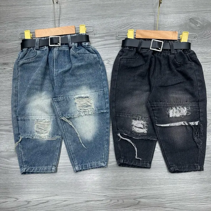 Quần baggy jean cho bé có sz từ 8-28kg( mua 3 bo  kèm 1 kính - 5 bộ kèm đồng hồ) [Shop Linh kids 88) 2
