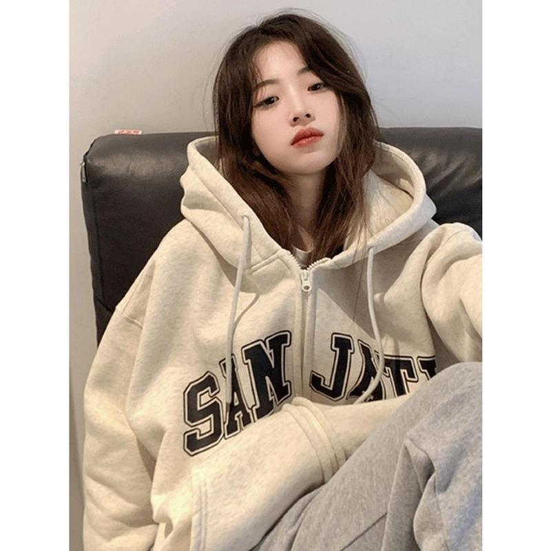 Áo Hoodie Cardigan, Phong Cách Cổ Điển Mỹ Xu Hướng Trung Quốc Dành Cho Nữ, Dáng Rộng Rãi Và Phong Cách Lười Biếng, Áo Đôi, Áo Khoác, Hàng Mới Về Mùa Xuân Và Mùa Thu 2024 0