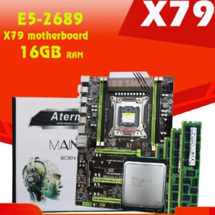 Bộ combo Main X79 + CPU E5 2689 + RAM DDR3 ECC REG 32G