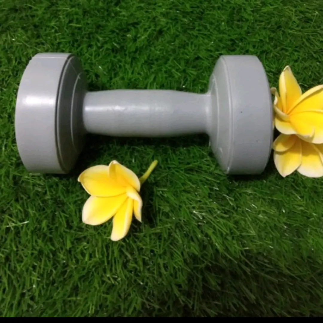 Dumbell plastik abu 1kg / Barbel plastik 1kg per 1pc termurah
