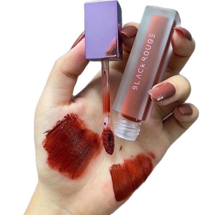 Son kem Black màu đỏ nâu A12 mềm môi Trang Điểm Mỹ Phẩm