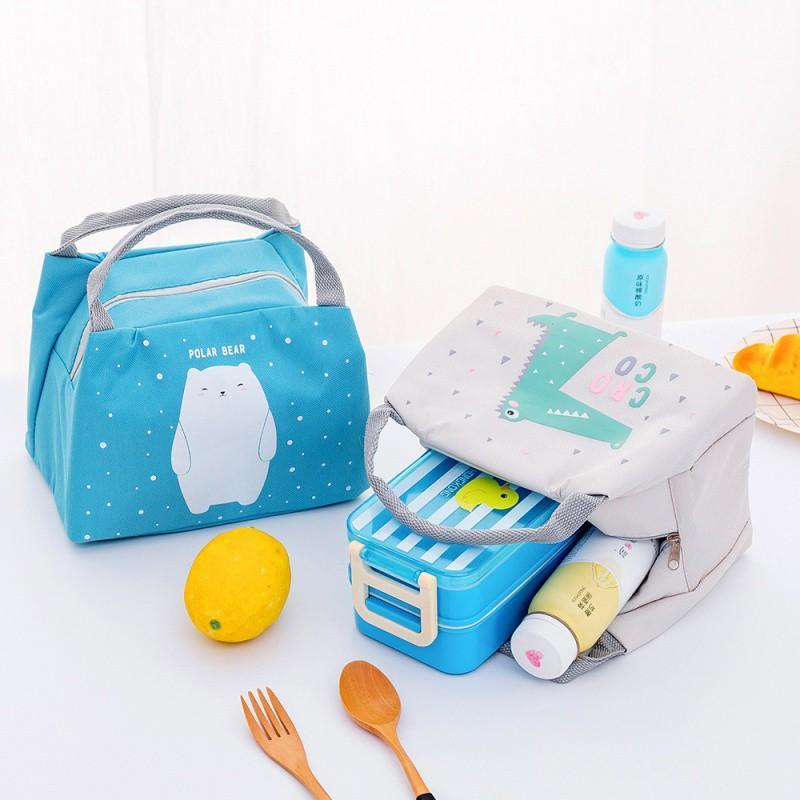 Tas Bekal Karakter Lunch Bag Cooler Tas Bekal Alumunium Motif Makanan 5
