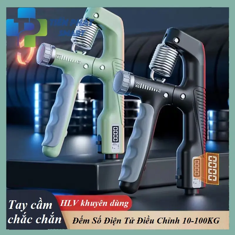 Kìm Bóp Tay Pro Đếm Số Điện Tử - Chọn Màu - Dụng Cụ Tập Gym Tại Nhà Điều Chỉnh Lực Từ 10-100kg( Bản PRO Mới) Có 2 Màu