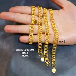 Gelang rante warna emas 24k
