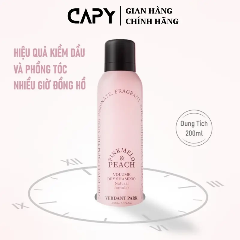 ￼[MUA 2 TẶNG 3] Dầu gội khô VERDANT PARK Pinkmelo 200ml, gội đầu khô hương trái đào ngọt 4