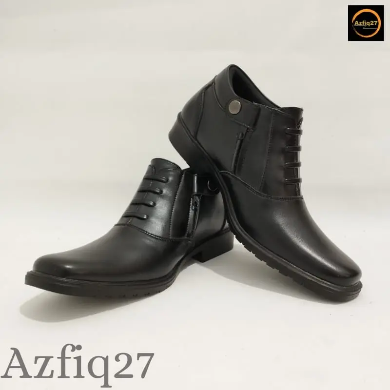 Sepatu Pdh Terbaru Model Tali Mati Pengencang Resleting YKK Original Azfiq27 #7 Dop 5