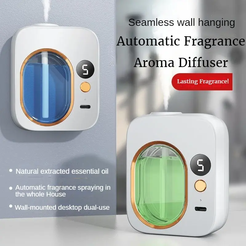 Room Air Freshener Spray Wall Mount Aroma Diffuser Room Fragrance Automatic Mist Scent Spray Essential oil diffuser Home Diffusers Toilet Fragrance Hotel Humidifier Perfume for Room Bedroom Toilet Office kiron ascent