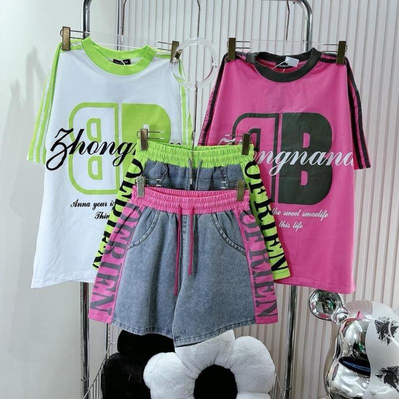 Bộ Chữ phối bò sịn sò phom rộng dấu quần 1