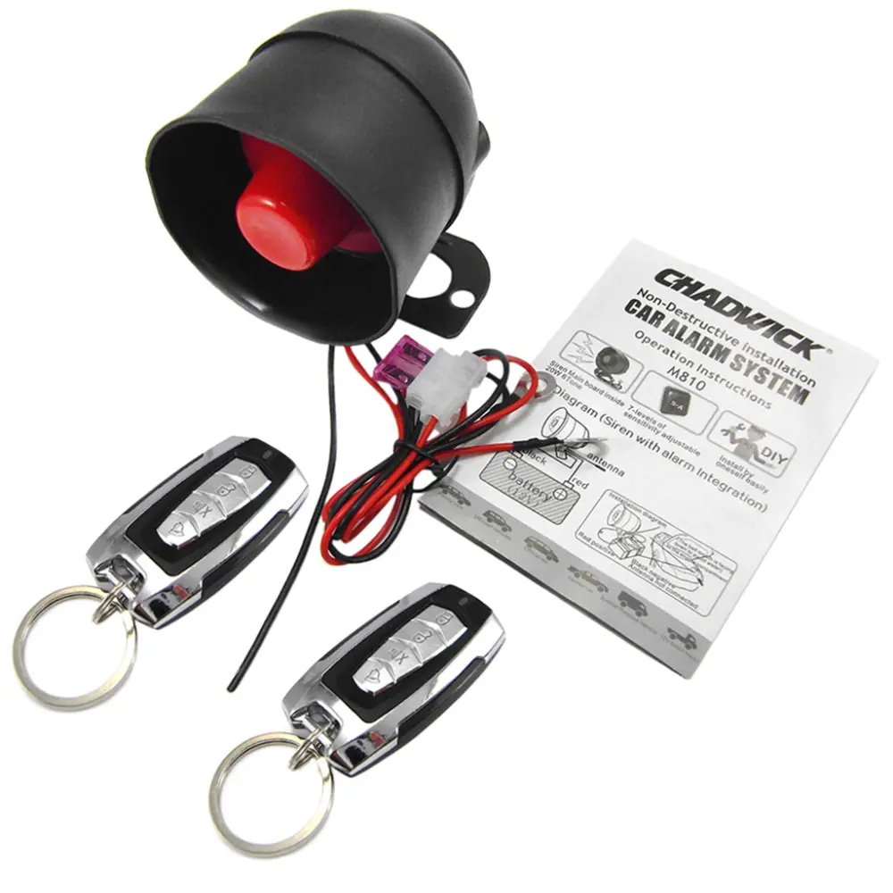 Alarm System With 4 Buttons Remote Control Suitable For Cars
