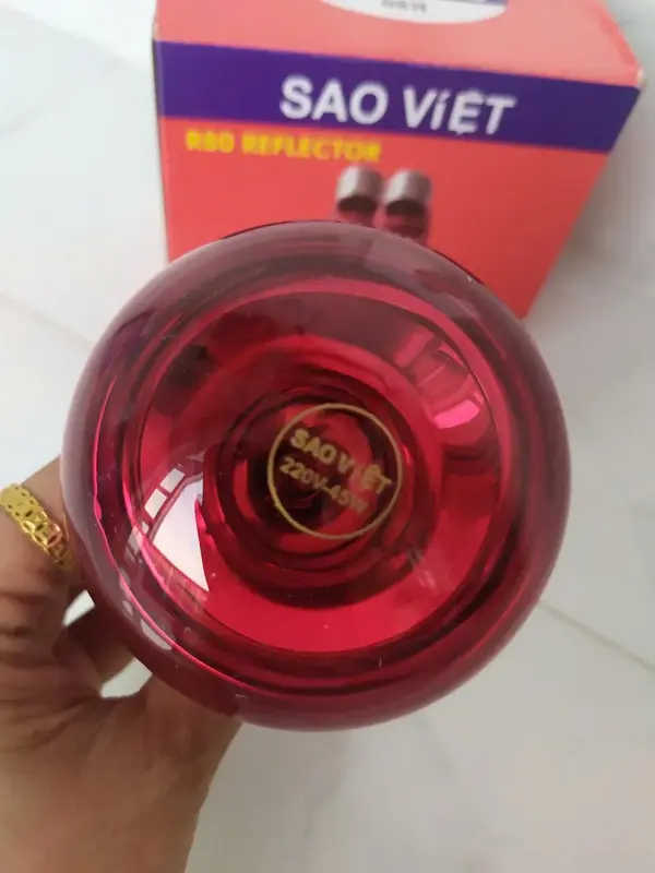 (ẢNH THẬT) Bóng Đèn Hồng Ngoại Sưởi Cho Gia Súc Gia Cầm Vật Nuôi Sao Việt 45W-75W 6