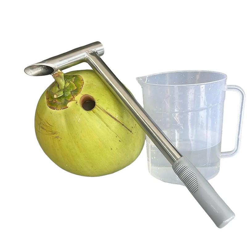 Búa Đục Dừa Inox 304 Dày Dặn 1.5ly Tay Cầm Màu Đen Xám 600g - Tiện Lợi Cho Mọi Nhà Dùng lấy nước dừa