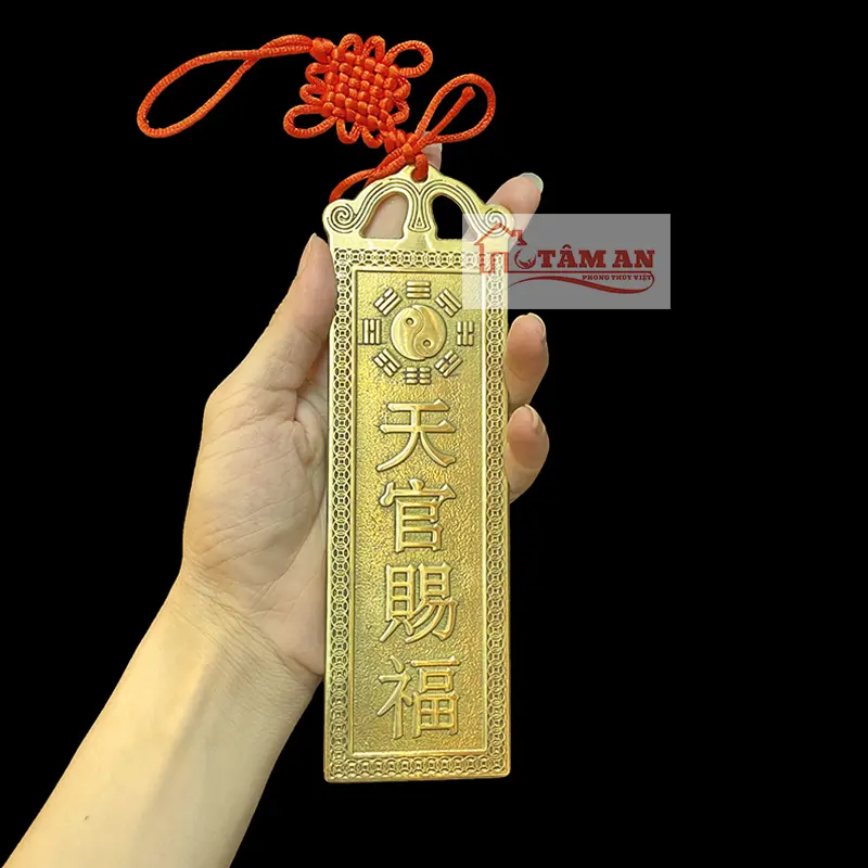 Kim b.à.i thiên quan tứ phước đồng - kích thước 5.5cm x 18.5cm