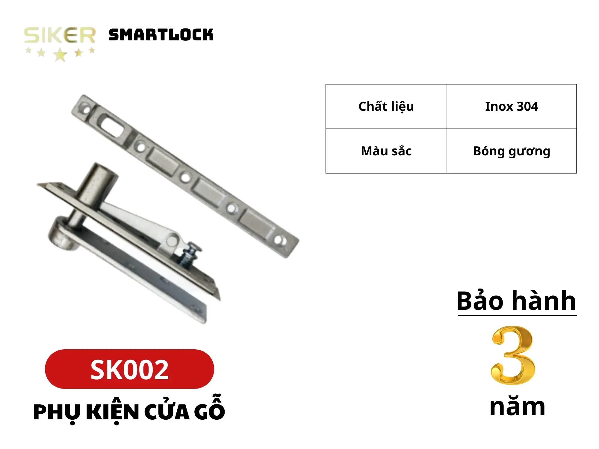 Siker SK002- trục ngõng - phụ kiện cửa gỗ hoặc cửa nhôm thủy lực