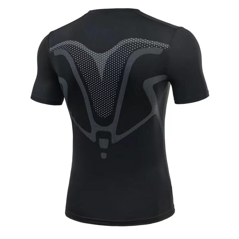 Áo Thun Nén, JOY, Dành Cho Nam, Thích Hợp Tập Gym, Thể Dục, Thể Thao, Nhanh Khô, Chạy Bộ, Chạy Bộ, Quần Bó Tập Luyện, Ngắn Tay, Phong Cách # 2811 5
