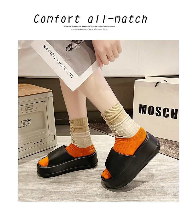 Product Introduction of Áo Đi Bên Ngoài Nam, Không Trơn Trượt, Dép Xăng Đan Tăng Dễ Phối Đồ Thời Trang Mới Mùa Hè Cho Nữ, Chất Liệu Eva, Khử Mùi, Thích Hợp Cho Nữ Đế Bằng Slipper DéP Quai Ngang Đồng Dép Lê 23