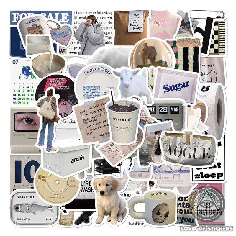  Set 57 Hình Dán Sticker Phong Cách Cổ Điển Vintage Chống Thấm Nước Trang Trí Mũ Nón Bảo Hiểm Laptop Tủ Lạnh Xe Sổ 