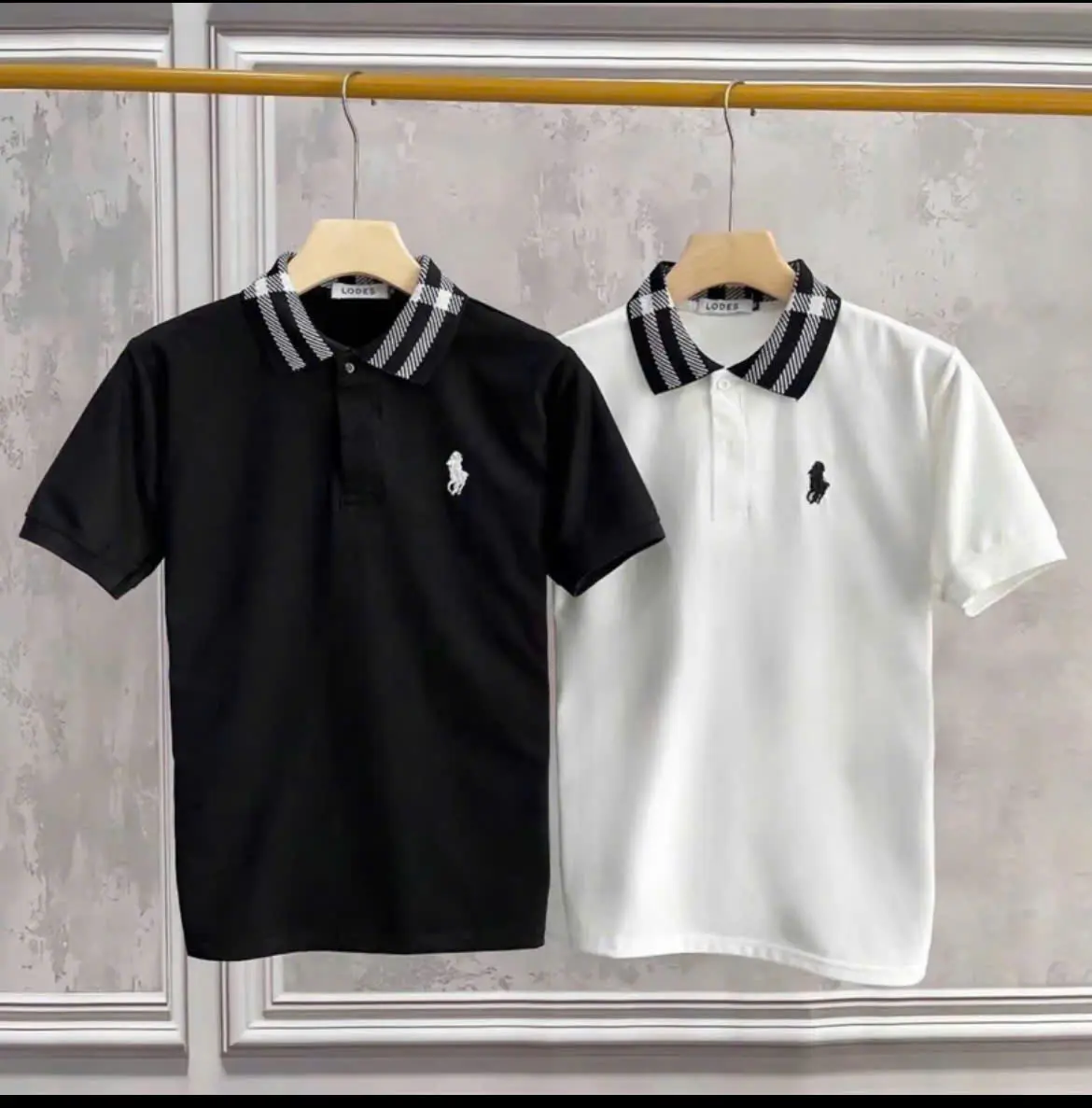 áo polo nam bo cổ dệt  thêu nổi lo go chất cotton co giãn thoáng khí mã 1123 Menswear Có Cổ Ngắn Tay Cộc Tay Shirt