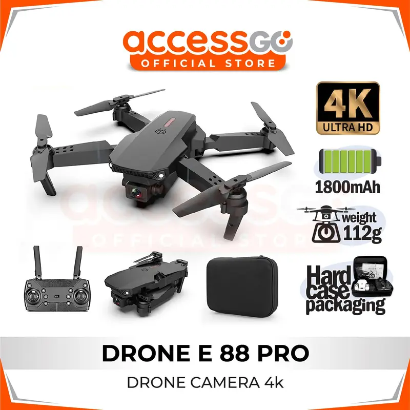 DRONE 4K Single Kamera E88 Pro UltraHD 3