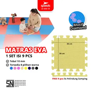 SPEEDS Evamat Matras Puzzle Puzzle Tikar Playmat Karpet Tikar Alas Lantai Potong 30x30cm Portable Matras Eva Empuk Bermain Anak LX 034-19