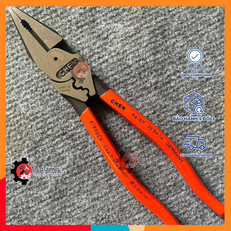 Kìm điện Fujiya K-900CR, bấm cos - chuyên dụng để cắt - tuốt dây điện độ cứng ca - chịu lực tốt - không bị mài mòn kích