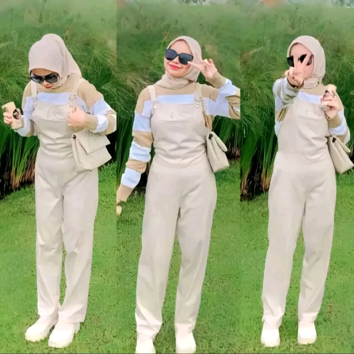 Overall atau baju kodok wanita Naila Daily style korea