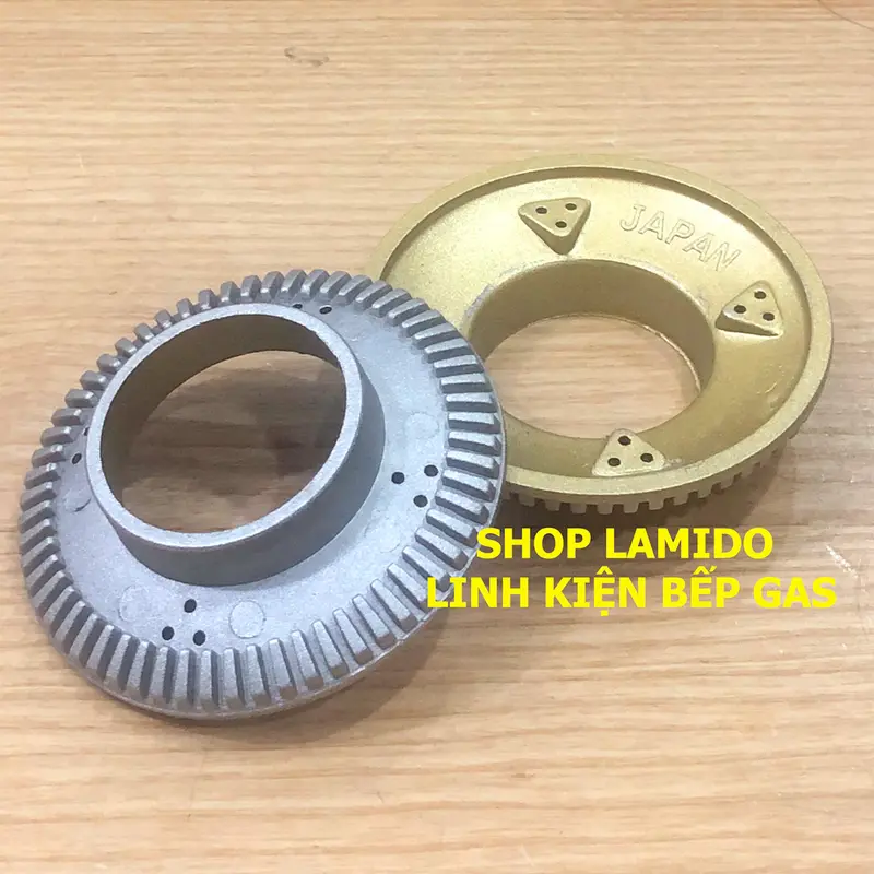 COMBO 2 Bộ Họng đầu đốt bếp gas FUJISHI, Ống điếu + Mâm chia lửa Sen NHÔM N78-S1 JAPAN - ( Có Kèm Bass gắn + Vít) - [ Phụ kiện bếp ga, linh kiện thay thế bếp đôi, đơn ] 6