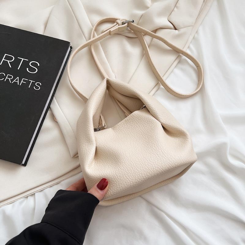 Vintage Solid Colour Pleated Cloud Bags For Women Small Handbags and Purses Female Stylish Shoulder Crossbody Bag 2024 Trend 2