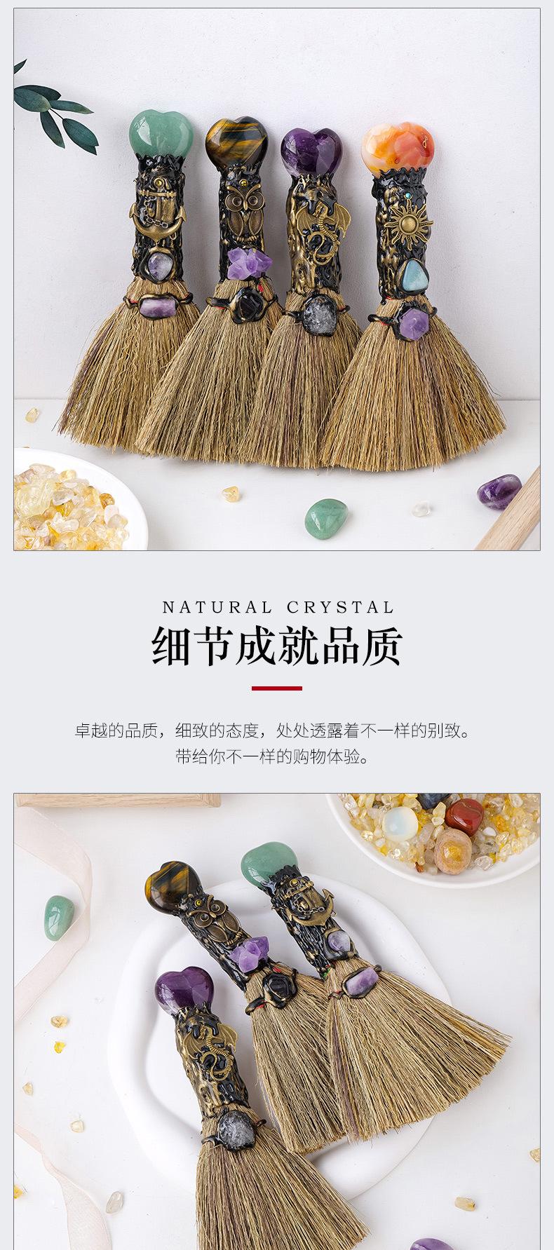 Product Introduction of Chổi Tình Yêu Pha Lê Tự Nhiên Mini Thủ Công, Chổi Ma Thuật Phù Thủy Halloween, Đồ Trang Trí Nhà Cửa, Đồ Trang Trí Pha Lê Xe Hơi, Bán Buôn 3