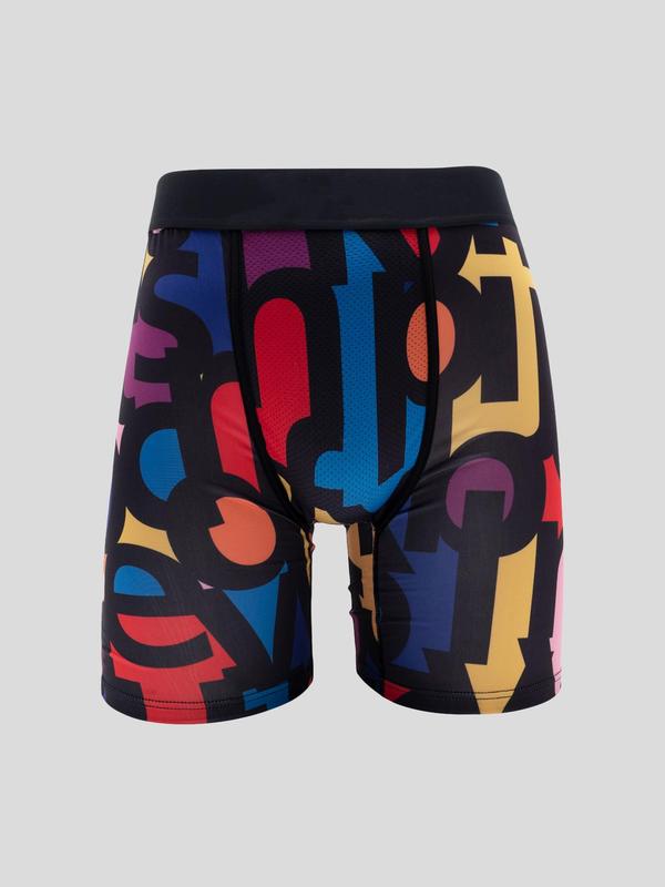 Men's All Over Print Boxer Brief, Casual Comfy Breathable Underwear for Daily Wear, Mens Underwear for All Seasons 7