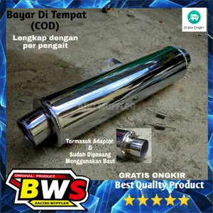 Knalpot Standar Satria Fu CKD silincer tabung dan adaptor Satria fu PNP untuk vixion New Vixion old CB150R New LED CB150R Old Satria Fu Karbu Satria Fu Injeksi Verza 150 Sonic 150 Supra GTR Jupiter Mx New Mx old Mx king Mega Pro New adaptor stain less