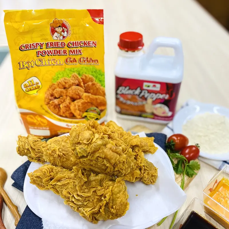 Bột chiên gà giòn KFC All in One Orange Chef 500gr, bột chiên xù giòn tan nguyên liệu nhập khẩu Maylaysia 1