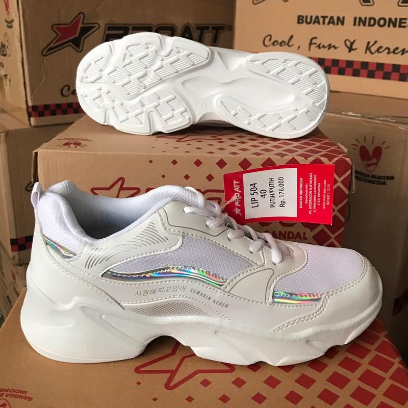 Sepatu Sneakers PRO ATT LIP 504 Putih Size 33 34 35 36 37 38 39 40 Sneaker Putih 1