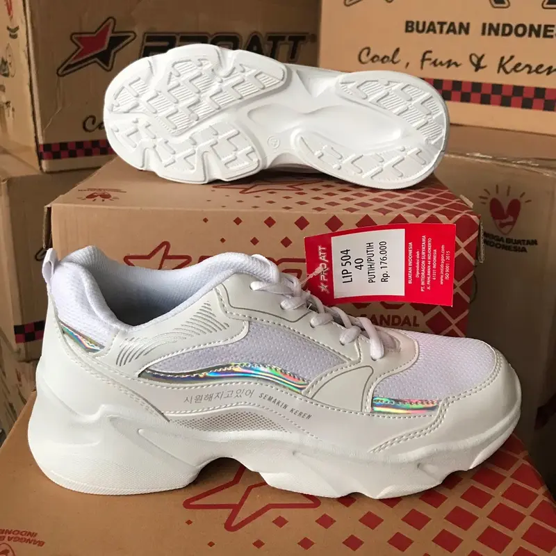 Sepatu Sneakers PRO ATT LIP 504 Putih Size 33 34 35 36 37 38 39 40 Sneaker Putih 1