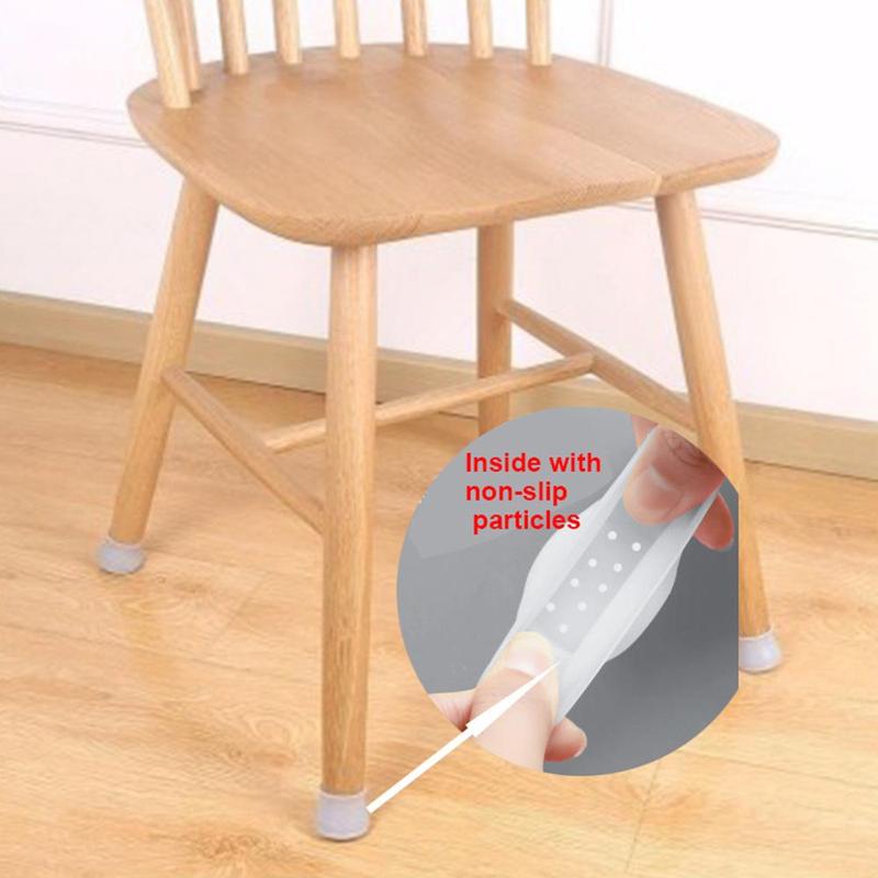 Silicone Chair Leg Cover, 24pcs/set Non-slip Waterproof Chair Leg Cap, Chair Leg Floor Cover for Home Kitchen Living Room Bedroom 3