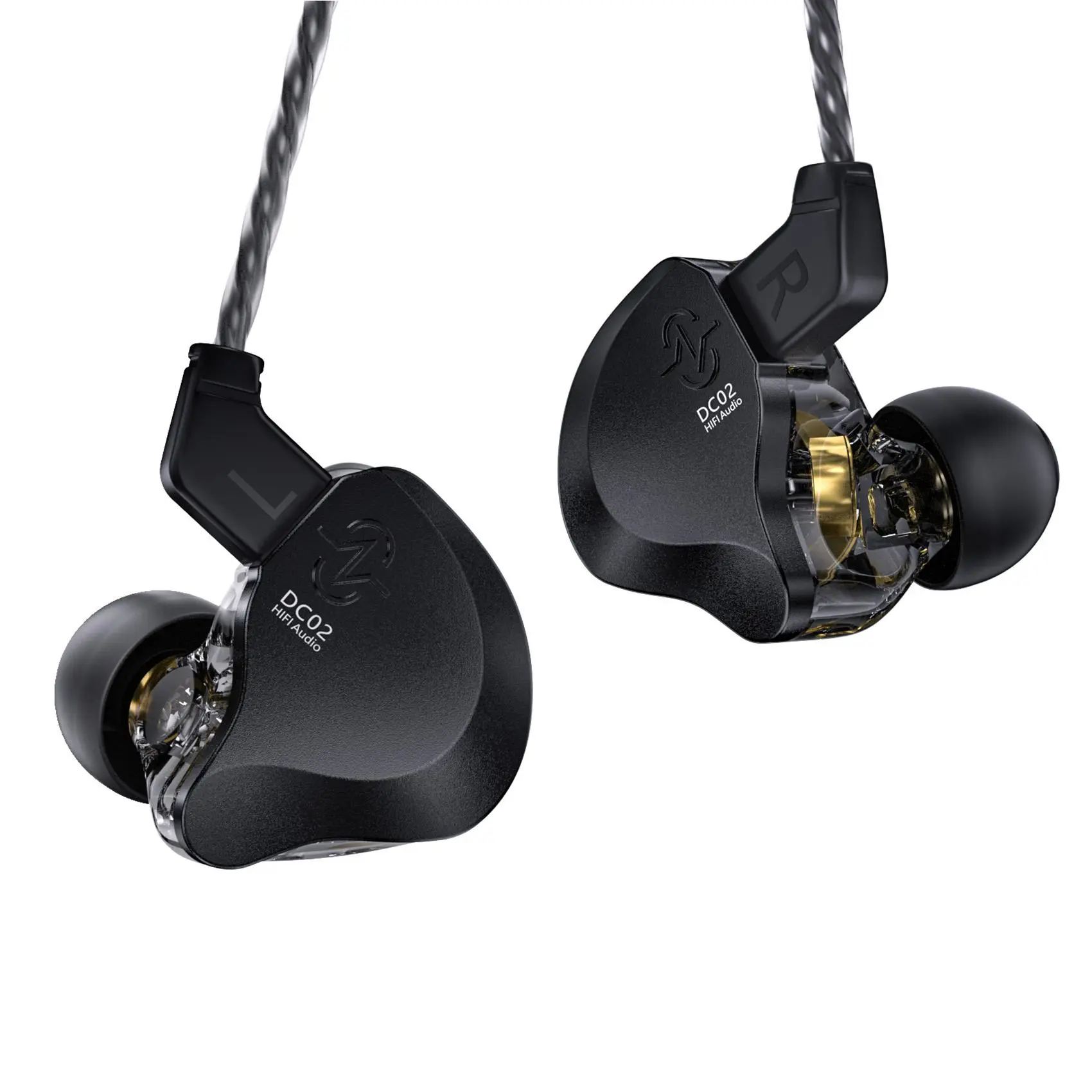 CCZ DC02 in-ear Monitor, Wired Earphone with Detachable Cable, HiFi Stereo Musician Earbuds, Gaming Earbuds, Earphones for Singer, Stage, Studio, Headset