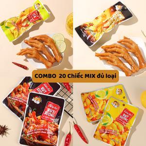  COMBO 20 Chiếc chân gà mix đủ loại 10c có xương 50g+10c rút xương chọn vị Ăn Vặt 