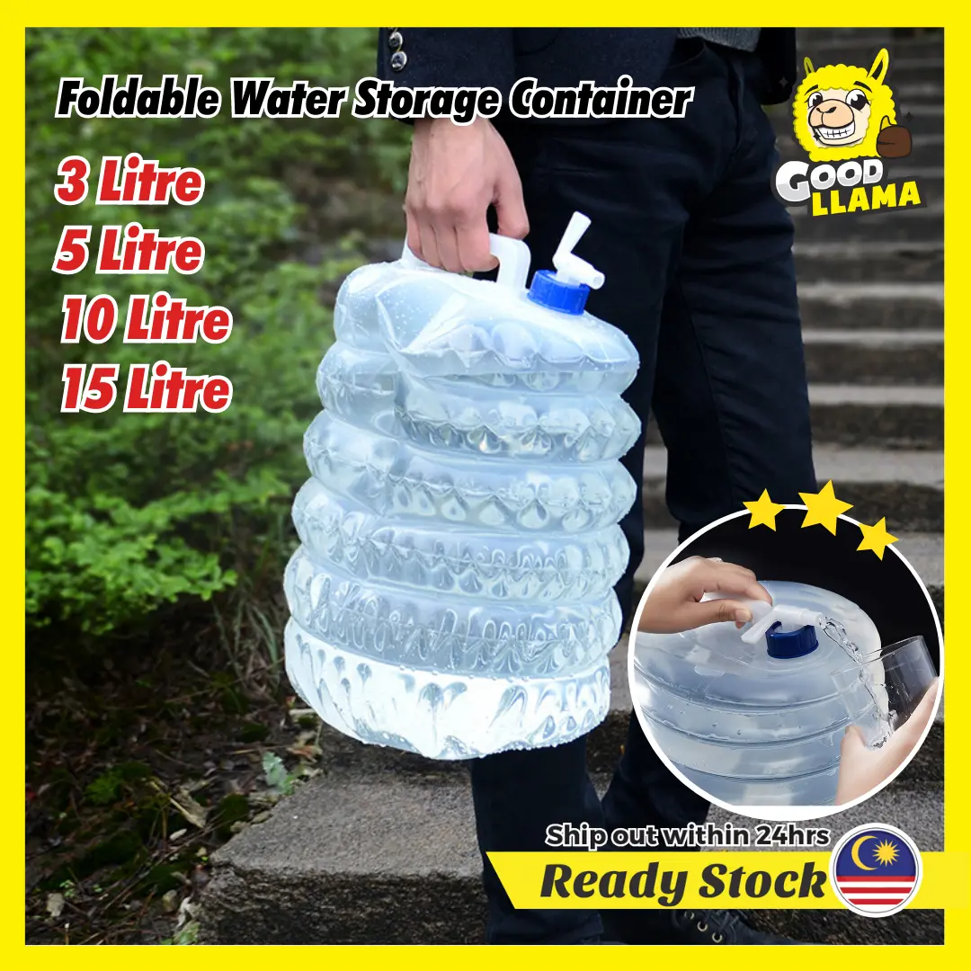 Foldable Water Storage Container Portable Collapsible Reusable Outdoor Bottle Bucket Camping