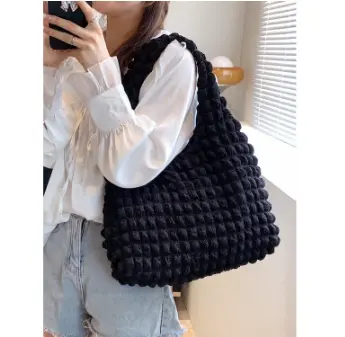 Tas Bahu Puffy Korean Big Tote Bag Timbul